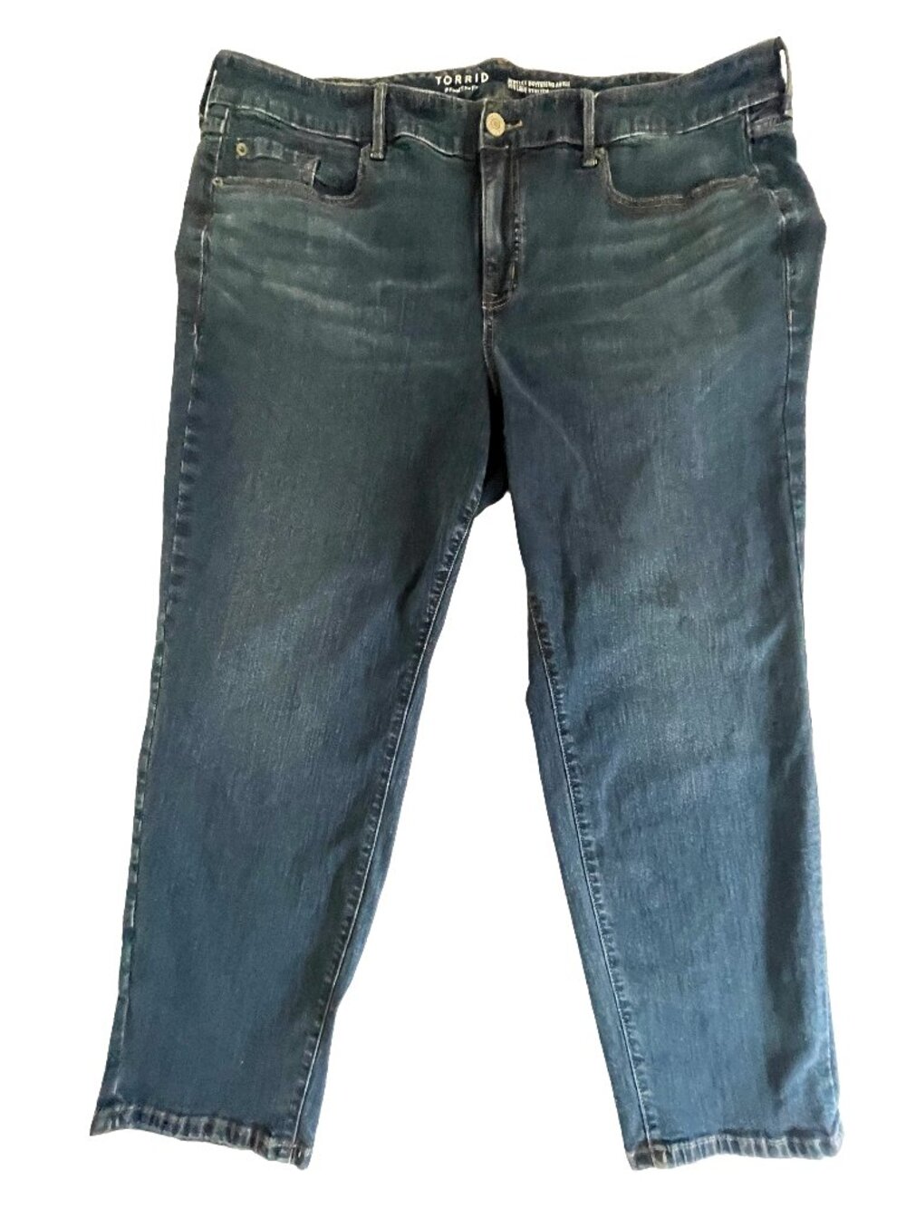 Torrid Perfect Boyfriend Ankle Vintage Stretch Jeans Size 22R Mid Rise Plus